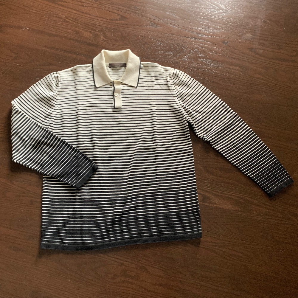 Massimo Rebecchi Mens sweater knit polo style long sleeves top